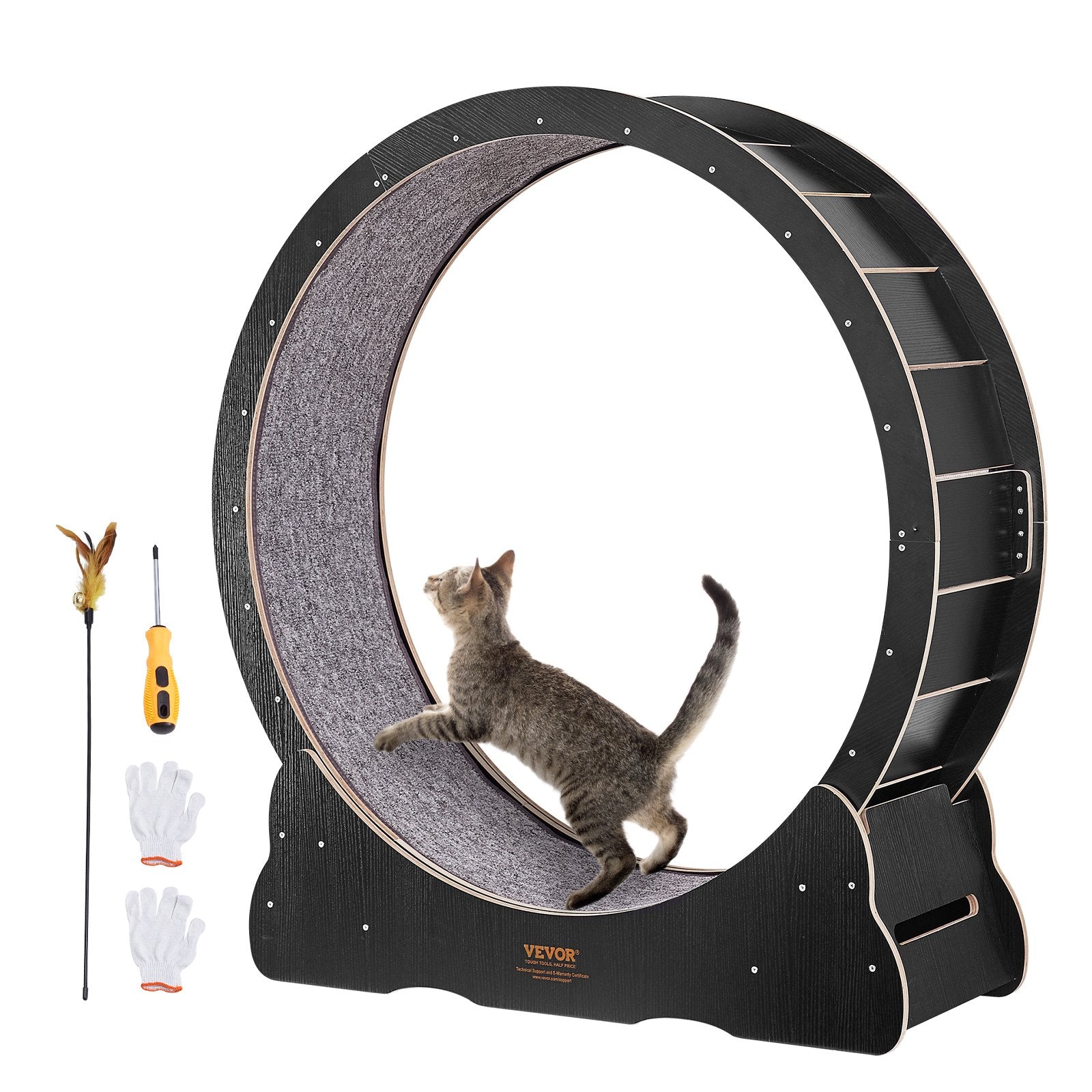 43.3" Black Cat Treadmill - Large Cats